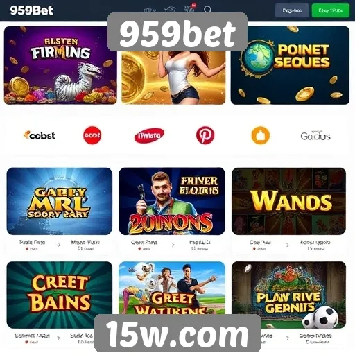 A variedade de jogos disponíveis na 959bet